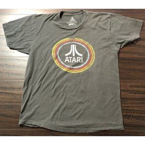 Ripple Junction ATARI T-Shirt Mens Size L Large Gray Classic Logo Tee